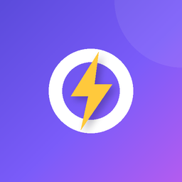 Brain Snap app icon: a yellow lightning bolt inside a white ring on a purple background